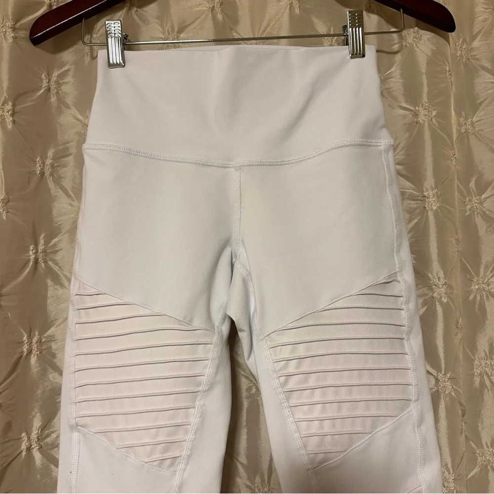 ALO YOGA High Waist Moto Legging White